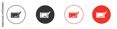 Electronic signature icon pack. Clipart Vector design