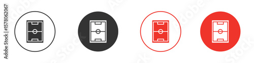 Football field icon pack. Clipart Vector design