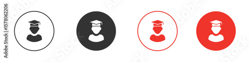 Graduated icon pack. Clipart Vector design