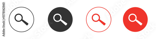 Magnifying glass icon pack. Clipart Vector design