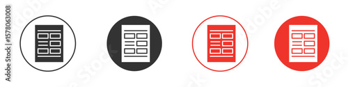 Mood board icon pack. Clipart Vector design