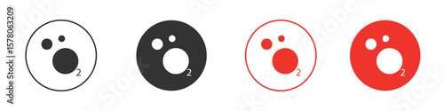 Oxygen O2 icon pack. Clipart Vector design