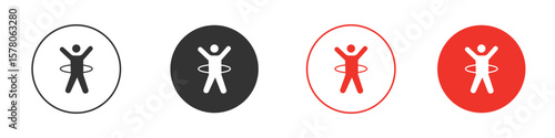 People Hula hop icon pack. Clipart Vector design