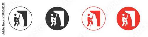 People Climbing icon pack. Clipart Vector design
