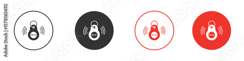 RFID key tag icon pack. Clipart Vector design