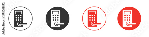Smart lock icon pack. Clipart Vector design