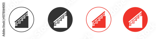 Stairs icon pack. Clipart Vector design