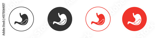 Stomach with Liquids icon pack. Clipart Vector design