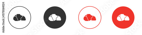 Stone icon pack. Clipart Vector design