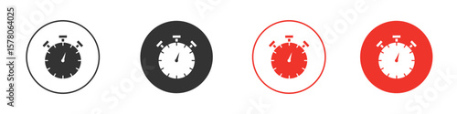 Stopwatch icon pack. Clipart Vector design
