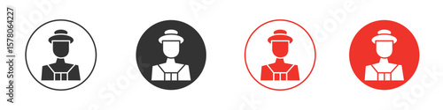 Tourist Guide icon pack. Clipart Vector design