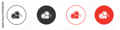 Washing dishes icon pack. Clipart Vector design