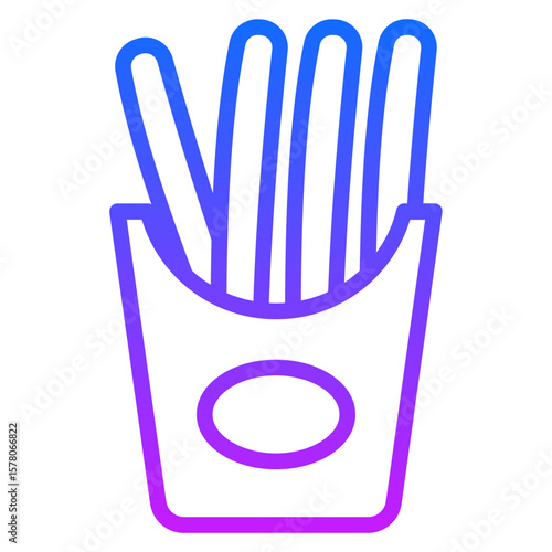 French Fries Vector Icons