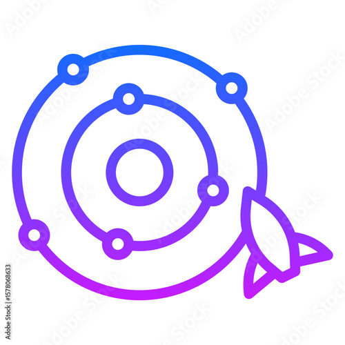 Space Orbit Vector Icons