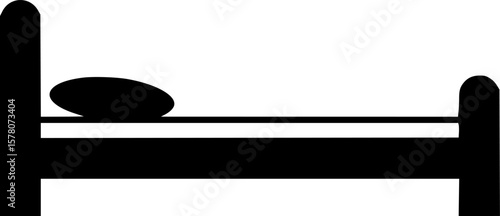 bed vector flat icon

