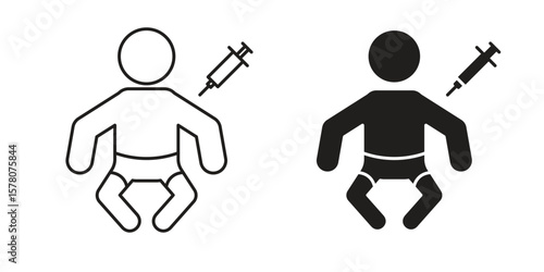 Baby Vaccination icon vector design, perfect for website ui designs