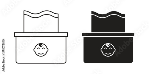 baby wipe icon vector design, perfect for website ui designs
