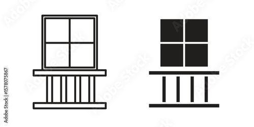 Balcony icon vector design, perfect for website ui designs