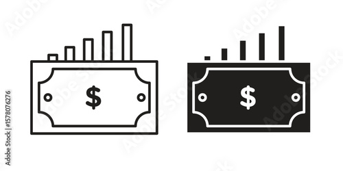 capital gain icon vector design, perfect for website ui designs