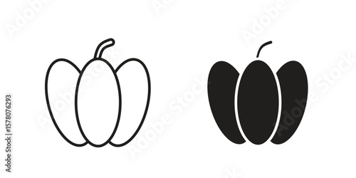 Capsicum icon vector design, perfect for website ui designs