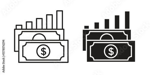 capital gain icon vector design, perfect for website ui designs
