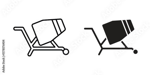 Cement mixer icon vector design, perfect for website ui designs