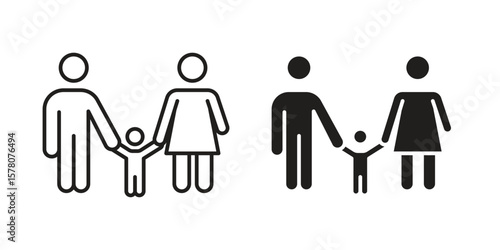 Child custody icon vector design, perfect for website ui designs