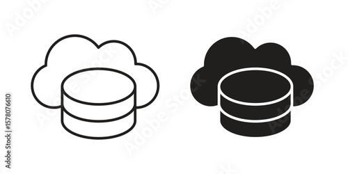 Cloud server icon vector design, perfect for website ui designs