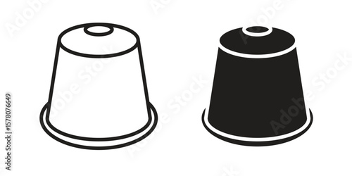 Coffee capsule icon vector design, perfect for website ui designs