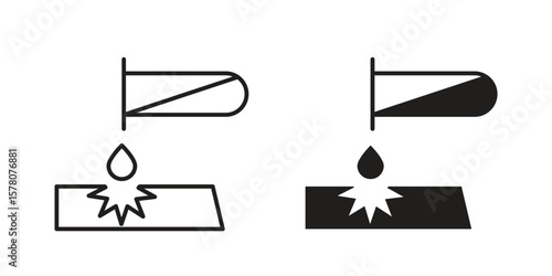 Corrosive substance icon vector design, perfect for website ui designs