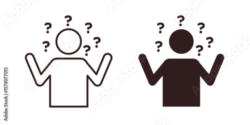 Curious human icon vector design, perfect for website ui designs