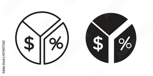 Dividend yield icon vector design, perfect for website ui designs