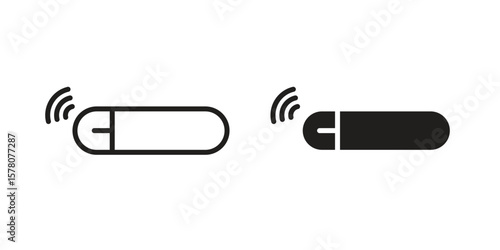Dog microchip icon vector design, perfect for website ui designs