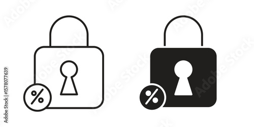 Fixed rate mortgage icon vector design, perfect for website ui designs