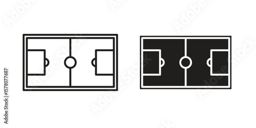 Football field icon vector design, perfect for website ui designs