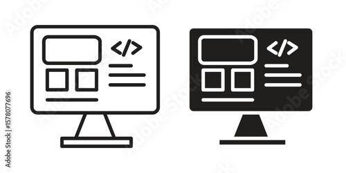 Front end icon vector design, perfect for website ui designs