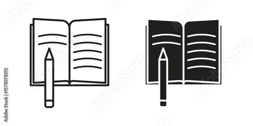 Homework icon vector design, perfect for website ui designs