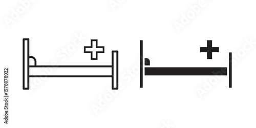 Hospital bed icon vector design, perfect for website ui designs