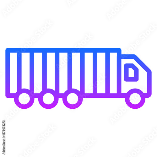 Truck Trailer Vector Icons