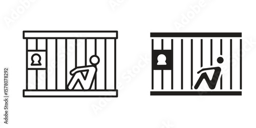 Jail icon vector design, perfect for website ui designs