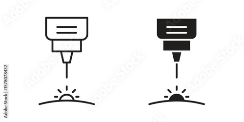 Laser machine icon vector design, perfect for website ui designs