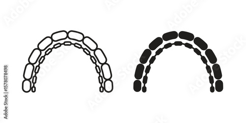 Lingual braces icon vector design, perfect for website ui designs