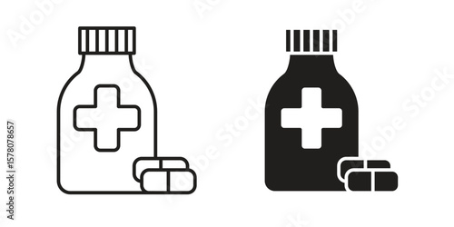 Medicine bottle icon vector design, perfect for website ui designs