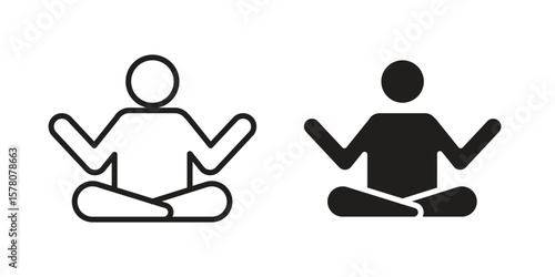 Meditating icon vector design, perfect for website ui designs
