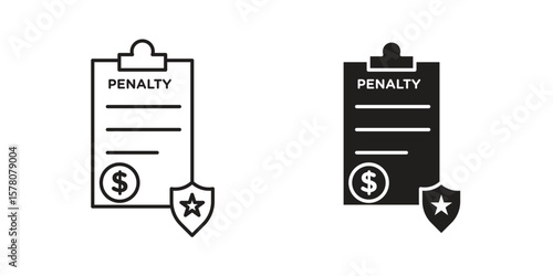 Penalty icon vector design, perfect for website ui designs