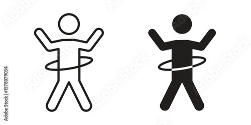 People Hula hop icon vector design, perfect for website ui designs