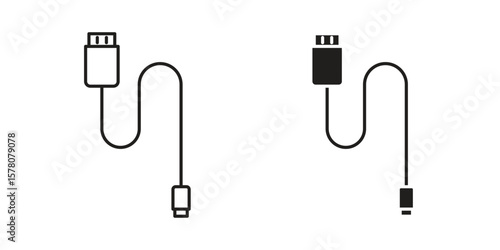 Phone cable icon vector design, perfect for website ui designs