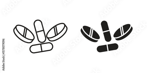 Pills icon vector design, perfect for website ui designs