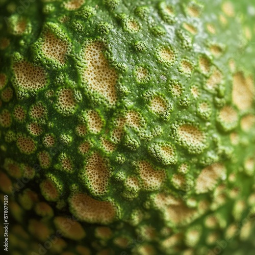 closeup of a green lime with natural surface texture, highresolution macro , isolated and studiolit