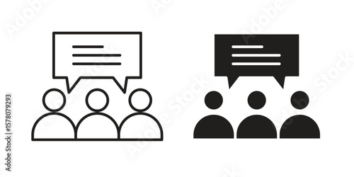 Public opinion icon vector design, perfect for website ui designs